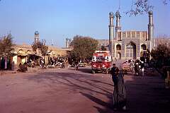 View of Masjid-e-Jami, or Friday Mosque, one of the finest islamic buildings in the world. It was built in 1498 and has been restored since 1943.