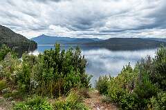 Lake Burbury, a man-made water reservoir near Gormanston, at 11 kilometres east of Queenstown.