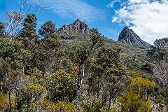 Cradle Mountain from the Dove Lake Circuit, on the southern point.