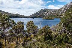 Dove Lake, looking north from Dove Lake Circuit, on the southern shore.
