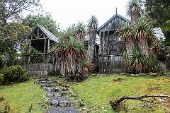 The replica of Waldheim, the original chalet of Gustav Weindorfer (1874-1932), an Austrian, who built it here and campaigned for a National Park to be established at Cradle Mountain. On 16 May 1922, the land extending from Cradle Mountain south to Lake St. Clair (some 161,000 hectares) was proclaimed a National Park.