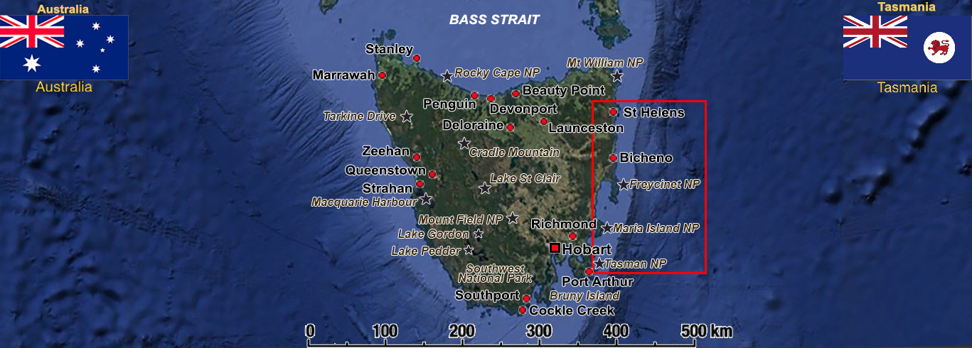 The East Coast of Tasmania The East Coast of Tasmania