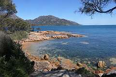 Coles Bay, Freycinet National Park, on Tasmania's east coast.