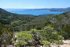 Coles Bay Lookout, on the Wineglass Bay Track, in Freycinet National Park.