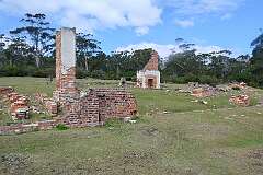 Ruins of The Grand Hotel on Maria Island.