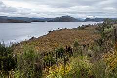Lake Pedder from the Gordon River Road in the southwest of Tasmania.