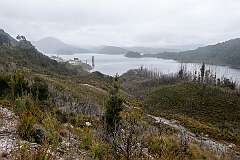 View to the westernmost part of Lake Gordon, just south of the Gordon Power Station.