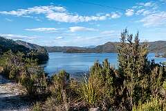 Lake Pedder at Gabion Shore along the Gordon River Road.