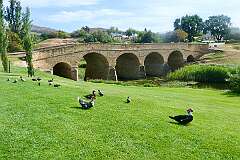The sandstone bridge over the Coal River, built in 1825 by convicted prisoners in Richmond.
