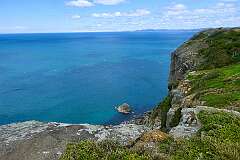 View from the Rocky Cape Lookout to the southeast, from The Nut Summit Circuit, Stanley.