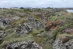 View to the village houses at Couta Rocks.