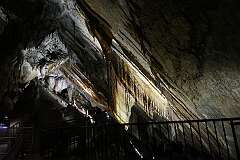Limestone formations and walkway in the Gunns Plains Caves.