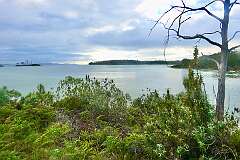 View of the Deephole Bay in Southport, the southernmost gazetted township in Australia.