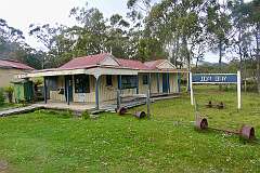 The old railway station in Ida Bay, on the road from Southport to Cockle Creek.