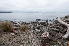 View northwest from Fishers Point across Pancake Bay, at the southernmost point in Australia.