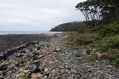 View south from Fishers Point on Pancake Bay, at the southernmost point in Australia.