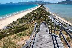 View from Truganini Lookout on The Neck, to South Bruny Island.