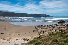 View of Cloudy Bay, on the south coast of South Bruny Island.