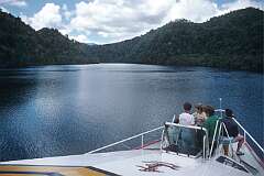 Sailing on the Gordon River, from Port Macquarie on the The West Coast: Strahan and Macquarie Harbour of Tasmania.