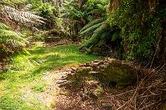 Ruins of the Servants' Quarters and kitchens at Macquarie Harbour Penal Station on Sarah Island.