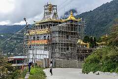 View to the Lower Gompa of the Gontse Gaden Rabgyel Ling Monastery, under construction.