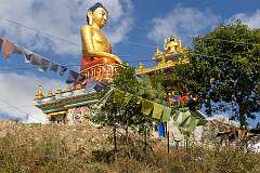 The 9-metre tall Buddha statue overlooking Tawang, consecrated by H.E. Thegtse Rinpoche in the year 2015.