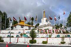 The Tawang War Memorial, a chorten (stupa, Buddhist shrine) built to commemorate the Indian martyrs who sacrificed their lives in the 1962 Indo-China war.
