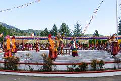 A spiritual dance at the Drub-chod-Chen-Mo Cum Bomdila Torgya.