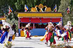 A spiritual dance at the Drub-chod-Chen-Mo Cum Bomdila Torgya.
