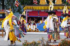 A spiritual dance at the Drub-chod-Chen-Mo Cum Bomdila Torgya.
