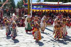 Spiritual dance, masks and headdresses.