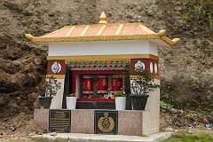 Prayer wheels at Bomdila Pass, 4 kilometres northeast of Bomdila.