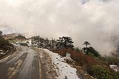 The road, one kilometre from Panga Teng Tso, 16 kilometres north of Tawang.