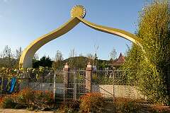 A Danyi Piilo (Donyi Polo) shrine in Bulla Village. The term means “Sun–Moon” (Donyi = Sun, Polo = Moon), revered as the eternal eyes of the divine, watching over truth and justice.