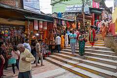 Shops on the steps leading to the Maa Kamakhya Temple.