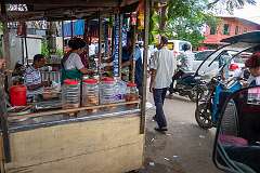 A tea stand at the transport hub of Sivasagar on the Assam Trunk Road.