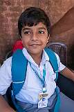 Jumak Das, a boy of Tezpur, in his school uniform.