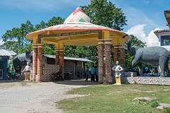 The gate leading to Auniati Satra, one of several satras, Vaishnavite monasteries on the island of Majuli.