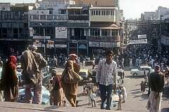 Old Delhi from the steps to the Jama Masjid.