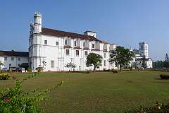 The Church of St. Francis of Assisi, built in 1661. The church, together with a convent, was established by eight Portuguese Franciscan friars who landed in Goa in 1517.