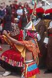 A young masked dancer in the Lhamo (Tibetan Opera) performance.