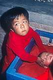 Two young Tibetan children in McLeod Ganj, Dharamshala.