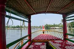 View from the boat, sailing on Punnamada Lake, Alappuzha.
