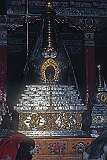 A silver chorten (stupa), one of the tressures of Hemis monastery.