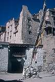 View to the Leh Palace, the former royal palace, from Gonpa Soma Monastery.