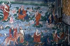 A mural in the monastery, Leh Palace.