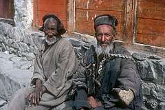 Two elderly men in the bazaar of Leh.