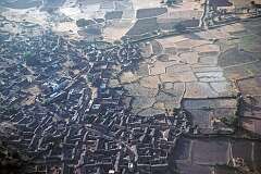 Aerial view of Khajuraho.