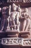 Sculptures of godesses at he Lakshmana temple.