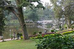 Wards Lake, with Ward's Lake Bridge, in Police Bazar, Shillong.